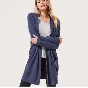 Pact Women's Navy Open-Front Cardigan